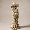 Nuevo adorno de escritorio de resina de bruja calavera transfronterizo para decoración de ambiente de fiesta de jardín temática oscura de Halloween