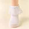 Meias respiráveis de algodão penteado para meninas Dance Lace Lace Socks estilo japonês Dopamina Middle Tube Princess Baby Cotton Socks