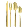 Cuchillo, Tenedor y Cuchara de Acero Inoxidable Transfronterizos, Vajilla Occidental para Hogar y Restaurante, Cuchillo para Bistec, Tenedor para Pasta, Tenedor para Ensalada, Cuchara para Comer, Cuchara para Postre