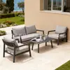 Sofá de Ratán Personalizado para Exteriores Silla de Ratán para Patio Villa Balcón Muebles de Jardín Terraza Desmontaje y Montaje Sofá Silla de Tamaño Pequeño
