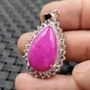 Pingente de jade flor de pessegueiro pingente de gota d'água de jade pingente de quartzo rosa pingente de gota d'água de jade rochoso pingente de colar