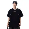 Camiseta de hombre de manga corta con cremallera, estilo callejero americano, top holgado de peso pesado de manga corta, tendencia de verano, nuevo