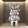 Lujo Ligero Chapado Eléctrico Conejo Adornos para Mueble de TV Accesorios para el Hogar Sala de Estar Entrada Mueble de TV Escultura de Muñeca Gama Alta