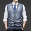 Suéter Colete Cardigan Comércio Exterior Masculino Roupa Íntima Temporada Outono e Inverno Quente Ajustado ao Corpo Colete de Tricô Jaqueta Masculina 420g