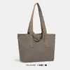 Bolsa de lona minimalista transfronteiriça, novo modelo 2026 com design de letras, bolsa de ombro de grande capacidade, sacola de compras, bolsa de mão