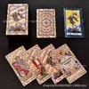 Comercio electrónico transfronterizo al por mayor nuevo juego completo de tarot de lámina dorada impresión a color tarot plástico PVC impermeable Tarot