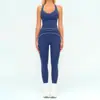 Nuevo conjunto deportivo cruzado de chaleco y shorts para yoga para mujer, ropa deportiva para fitness al aire libre y running, ropa de gimnasio para mujer