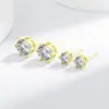 Moda japonesa y coreana imitación diamante Mosane clásico de seis garras arete temperamento circón joya para oreja para hombres y mujeres aretes al por mayor para mujeres