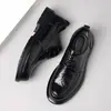 Zapatos de Piel Genuina para Hombre, Nuevo Estilo Popular, Vestimenta Formal de Negocios, Estilo con Cordones para Hombre, Casual y Versátil, Zapatos de Boda para Novio