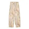 Roupas Femininas 2026 Verão Novo Estilo Europeu e Americano Moda Simples Versátil Emagrecedor Tie-Dye Calça Reta Cor da Foto