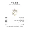 Anillo abierto de alta calidad con microincrustaciones de circonita y perla sintética, anillo de moda de lujo ligero ajustable, anillo para el dedo nuevo
