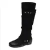 Piel auténtica, suela gruesa, que aumenta la altura, desmontable, uso bidireccional, botas de montar estilo western para mujer, nueva colección otoño 2026, botas largas adelgazantes