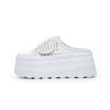 Meias-pantufas Femininas Sem Calcanhar com Solado Grosso 2026 Novo Estilo Pantufas Fechadas Trançadas para Mulheres Verão Outdoor Velcro Modernas