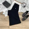 Jeans Negros de Pierna Ancha para Mujer, Nuevo Estilo Otoño e Invierno 2025, de Cintura Alta, Adelgazantes, Corte Holgado, para Petite, Pantalones Ligeramente Acampanados