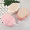 Esponja de Baño de Lino, Toalla de Baño Ovalada, Toalla Exfoliante de Mano con Potente Descontaminación y Espuma, Guantes de Baño de Material de Lino