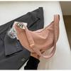 Bolso informal de PU suave para mujer, nuevo estilo coreano 2024, muy sencillo, tipo bandolera, bolso de hombro, bolso de sillín a la moda y combinable.