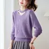 26 Peça de Baixo Malha Estilo Coreano Gola Alta Gola Redonda Feminino Primavera e Outono Novo Elegante Manga Longa Top Suéter Curto Feminino