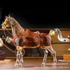 Botella de vino de vidrio de borosilicato alto, botella de whisky con forma de caballo, botella de vino de vidrio creativa de alta gama con forma de animal del zodiaco