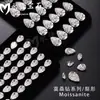 Yongjia Pedra Preciosa Cor D Forma de Pera Moissanita Zircônia Diamante Solto Acessório de Joia Moissanita Pedra Preciosa Artificial