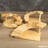 Mesa de barbacoa de madera estilo japonés paso a paso plato elevado para sashimi sushi plato de concepto artístico plato creativo para hot pot