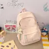 Mochila Meninas Estudantes Universitários Fresca Simples Versátil Leve Grande Capacidade Alta Aparência Nicho Estudantes do Ensino Fundamental Bolsa de Ombro Dupla