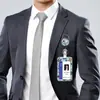 Credencial de Trabajo, Insignia de Control de Acceso, Portatarjeta retráctil para cuello, Hebilla de fácil extracción para estudiantes, Portatarjetas anti-pérdida, Cubierta protectora de almacenamiento