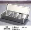Caixa de temperos comercial multi-compartimentos tanque de temperos caixa de temperos de cozinha de aço inoxidável caixa de ingredientes em pó de gelo caixa de materiais pequenos de barraca