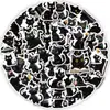 56 Novos Adesivos de Gato Preto Desenho Animado Transfronteiriços, Adesivos Criativos Personalizados de Animais Pretos para Capa de Celular Decoração de Caderno