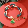 Pulseras Navideñas Transfronterizas, Cascabeles, Adornos de Mano de Perlas, Colgantes de Copo de Nieve y Ciervo, Accesorios Festivos Navideños, Pulseras de Navidad