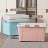 Caja de Almacenamiento Engrosada, Caja de Almacenamiento para Ropa y Juguetes Domésticos de Gran Capacidad, Caja de Almacenamiento de Plástico, Caja de Almacenamiento y Organización Extra Grande