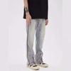 Jeans para hombre holgados rectos de marca de tendencia casual 2024 primavera y otoño nuevos pantalones largos tendencia retro para hombre en stock
