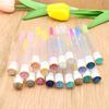 Pincel para Cílios Diamante Borda Dourada Pincel para Cílios à Prova de Poeira Pincel para Cílios Portátil Tubo de Ensaio de Cristal Assistente de Artista de Cílios
