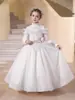 Vestido Formal Vestido de Princesa para Cumpleaños Niñas Niños Vestido Lolita de Manga Larga Nuevo Elegante Vestido de Gasa Esponjosa Presentación de Piano