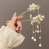 Pasador de Borlas para Mujer, Accesorio para el Cabello Estilo Antiguo Hanfu, Nuevo Adorno para el Cabello Estilo Chino, Pasador para Moño Diario, Pinza para el Cabello Simple para el Trabajo