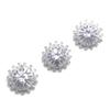 Botón de Cobre Zircón Trapezoidal Super Brillante de Tres Capas para Suéter Camisa Abrigo Botón Decorativo de Diamante Accesorios de Joyería DIY