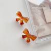 Pendientes de cristal transparente con lazo acrílico 2022, nuevos pendientes de diseño con personalidad de moda, pendientes de viento frío para mujer