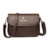 2025 Nueva Moda Bolso de Hombro Simple para Mujer Gran Capacidad Multicapa Temperamento Versátil Bolso Cuadrado Pequeño Bolso Cruzado de Moda