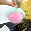 Pelo de Conejo Rex Sintético Melocotón Te Hace Feliz Peluche Melocotón Bola de Felpa Colgante Bolso Mochila Colgante de Moda Celebridad de Internet Llavero