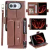 Aplicable a Funda de Cuero Duo para iPhone Teléfono Plegable Samsung Z Fold8 Billetera para Monedas Portatarjetas Soporte Funda Protectora