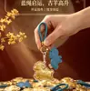 Venta Caliente Año del Cordero Tener Dinero para Gastar Llavero Dorado Oro Puro 999 Correa para Teléfono Colgante de Bolso Empaque de Caja de Regalo Regalo para Conducir