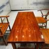 Mesa de chá grande de madeira maciça, madeira de jacarandá africana, tronco de abacaxi, mesa de chá, mesa de chá simples de mogno para reunião de escritório