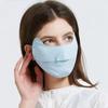 Verão nova máscara de proteção solar máscara de proteção solar proteção para os olhos canto homens e mulheres respirável tridimensional gelo máscara de seda banana menor em estoque