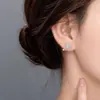 Pendientes Cuadrados de Azúcar con Aguja de Plata S999 para Mujer Pendientes de Lujo Ligero de Nicho para Perforación de Oreja Joyería de Oreja de Temperamento Exquisito para Mujer