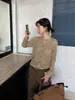 Han Xun Cardigan de Punto Holgado con Cuello Redondo, Malla Hueca Semitransparente, Elegante y de Lujo Casual para Mujer, Modelo Nuevo Otoño 2026 27172