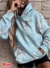 Sudadera con capucha de manga larga holgada para mujer con estampado tie-dye nuevo de otoño e invierno para comercio exterior europeo y americano transfronterizo de Amazon