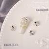 Manicure de Celebridade da Internet Estrela do Mar Joia Cristal Fundo Pontiagudo Diamante Tamanho Pequeno Super Brilho Colorido Branco Estrela Vidro Diamante para Unhas Joia