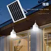 Lâmpada LED solar com controle remoto, luminária de pátio externa suspensa, lâmpada de carregamento de iluminação de emergência dividida para ambientes internos e externos