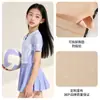 361 Roupa de Banho Infantil Meninas M e G Roupa de Banho Dividida com Proteção Solar Infantil Conjunto Profissional de Touca e Óculos para Natação