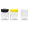 Garrafa quadrada de plástico pet de 200ml pote de plástico para mel de 250g garrafa para alimentos com tampa anti-violação transparente marrom tempero