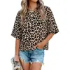Amazon Transfronterizo 2026 Verano Estilo Europeo y Americano Patchwork Color Sólido Cuello Redondo Holgado Top Camiseta con Mangas Acampanadas